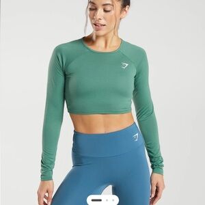 COPY - 🌸 Gymshark Teal Cropped Long Sleeve
Activewear Top 🌸